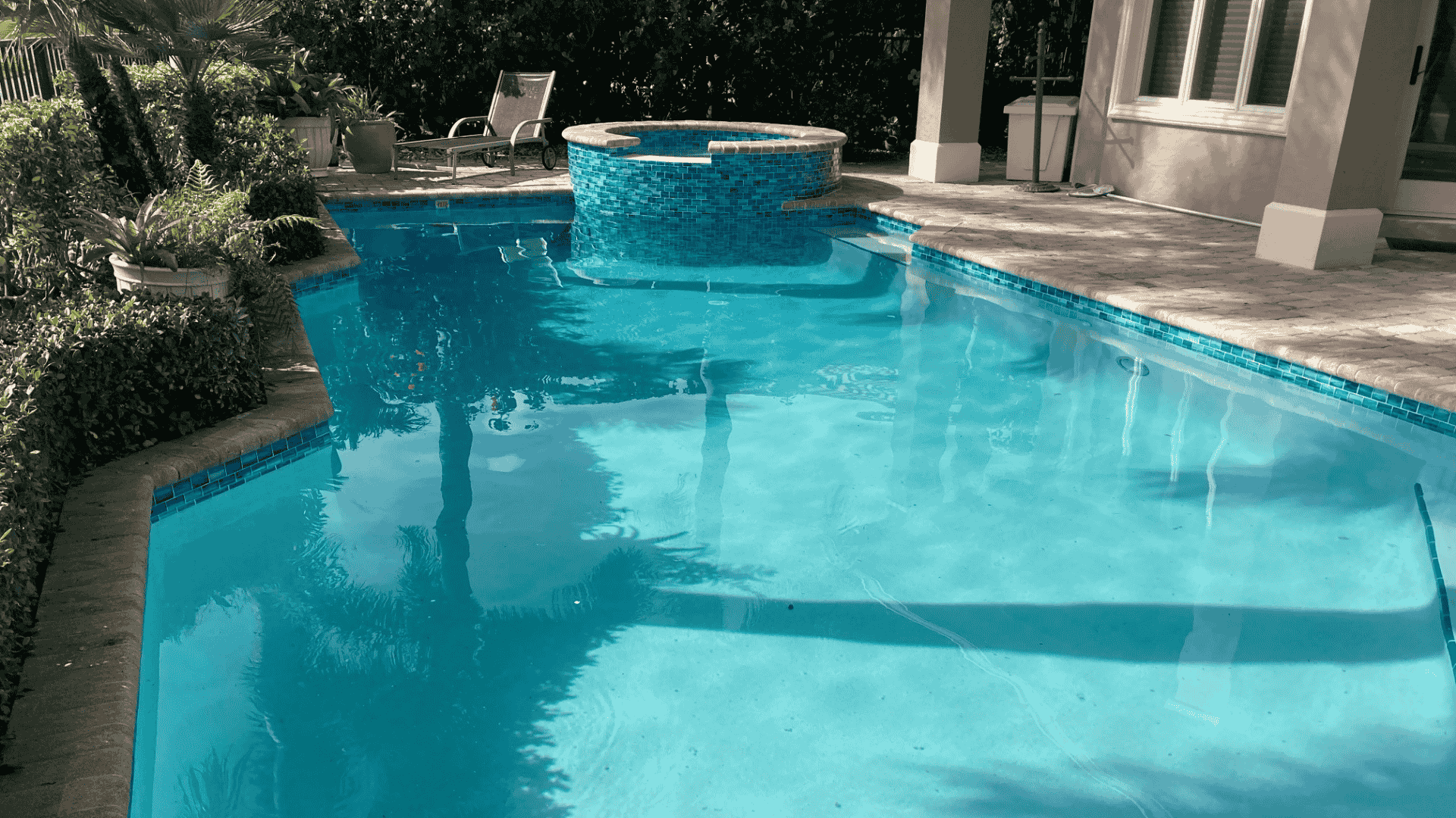 Sparkling clean pool after professional cleaning by Pools USA in Port St. Lucie, FL