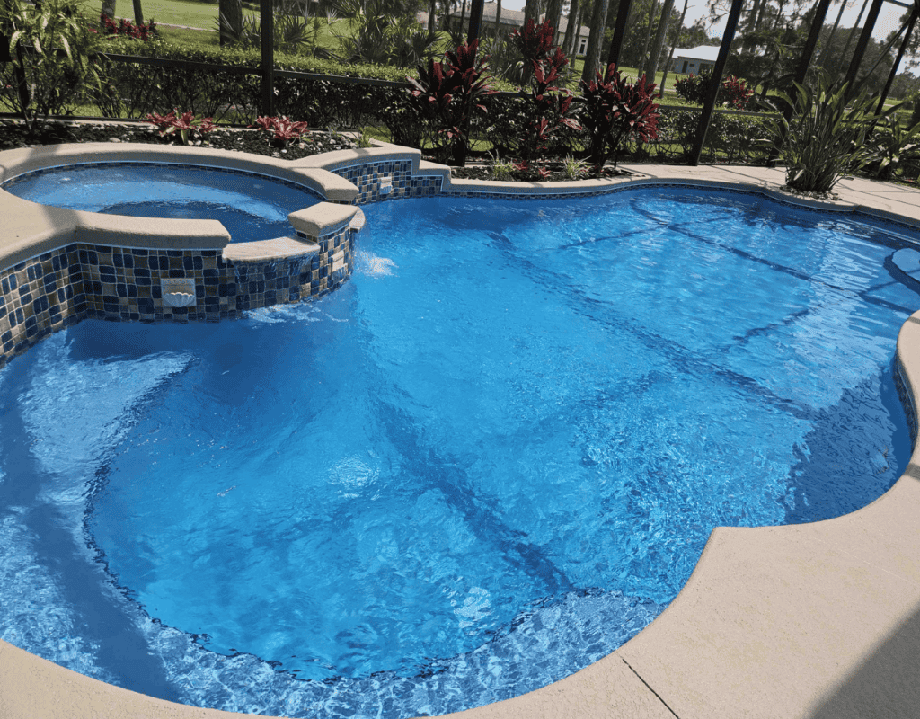 Commercial pool service team maintaining resort pool in Okeechobee, FL