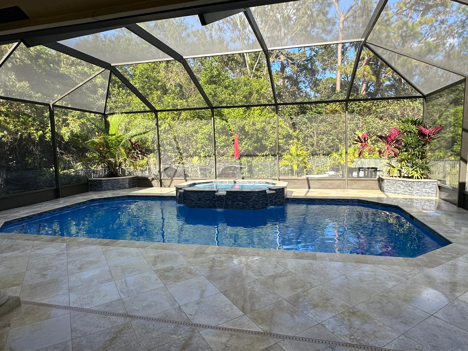 Clean residential swimming pool near Palm City, FL
